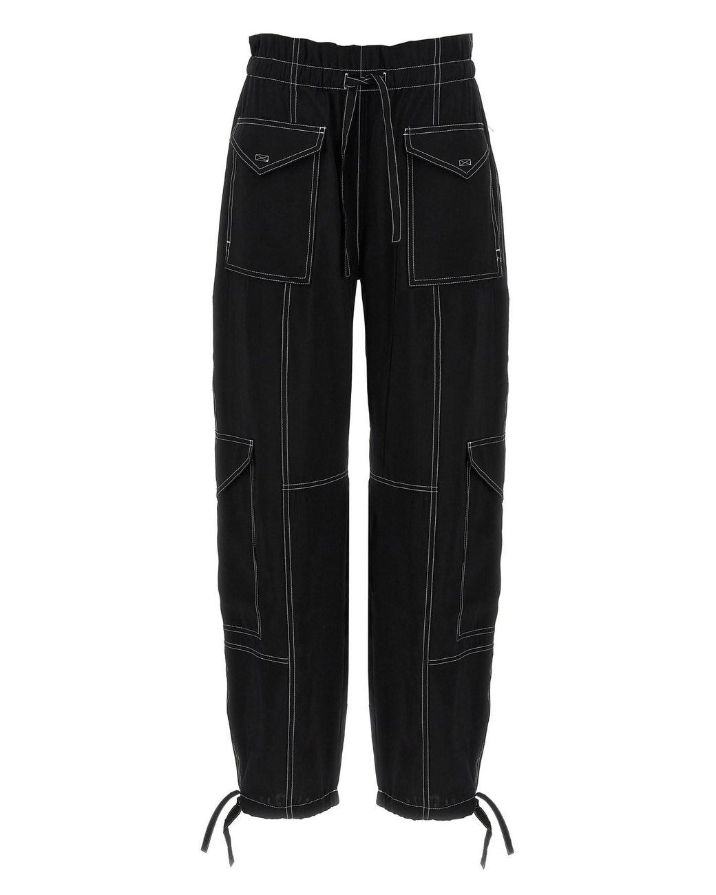 Ganni Black 'Light Slub Pocket' Pants