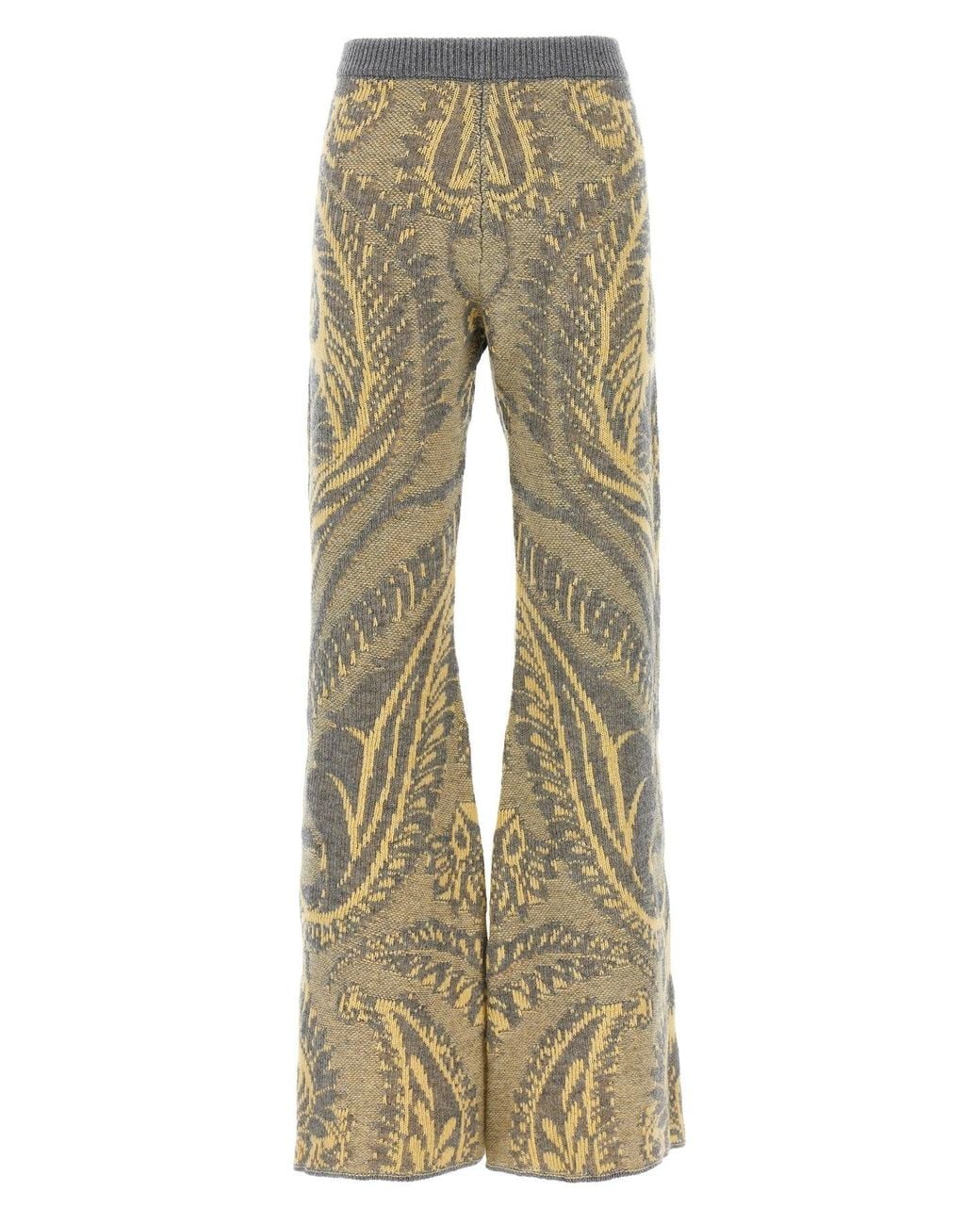 Etro Natural Jacquard Flared Trousers