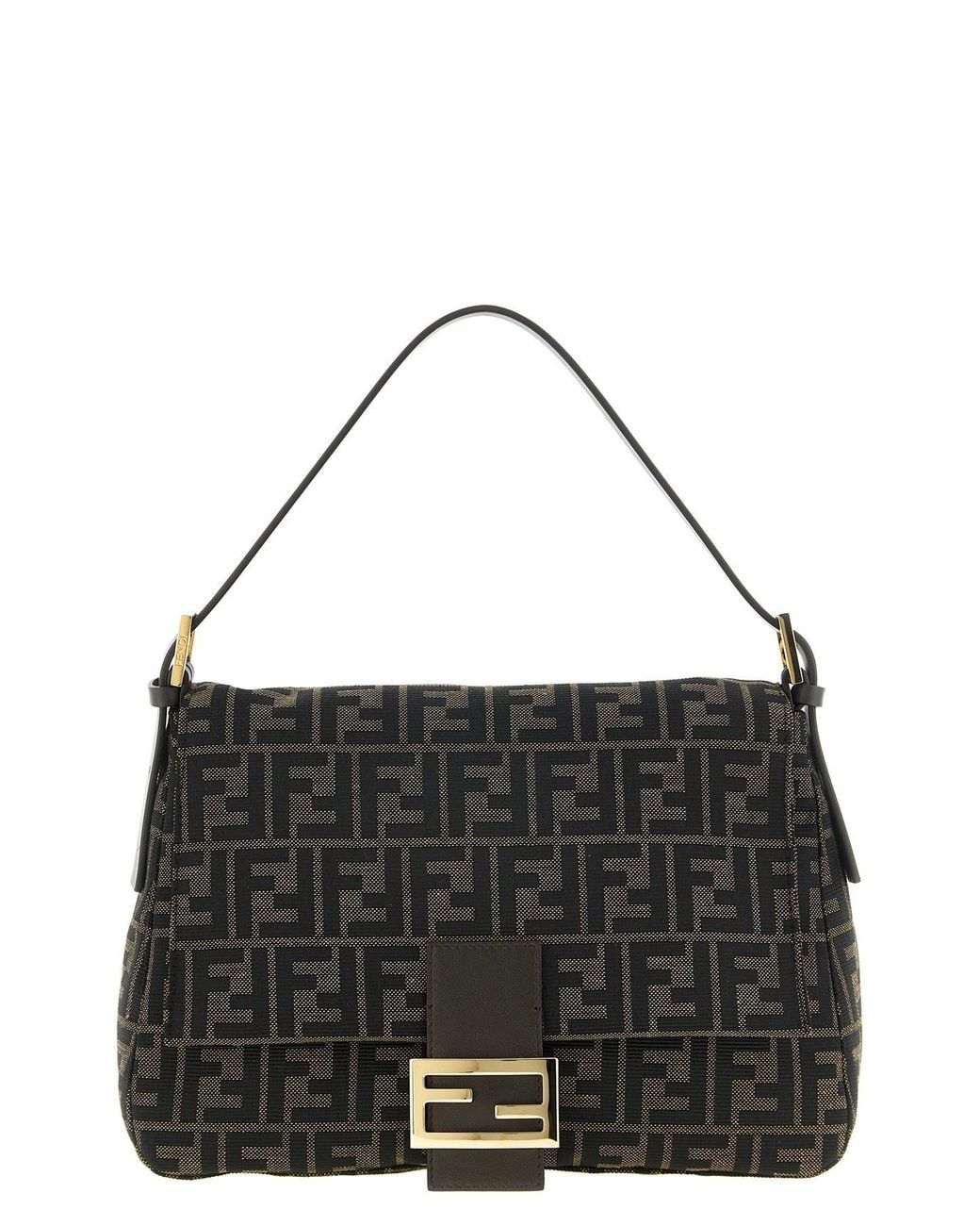Fendi Black Flap 26325 Shoulder Bag