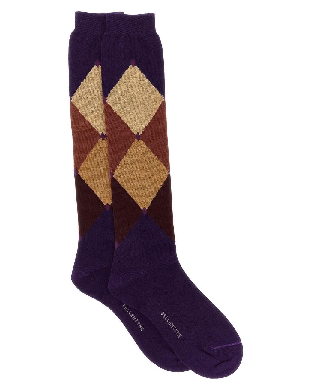 Ballantyne Purple 'diamond' Socks