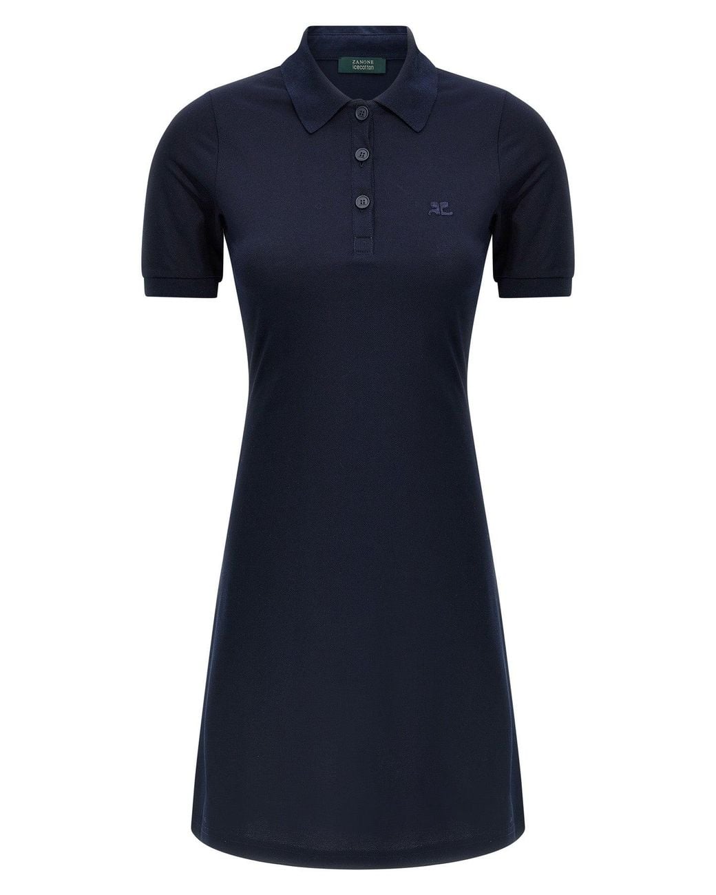 Courreges Blue Dress 'Polo Piqué'
