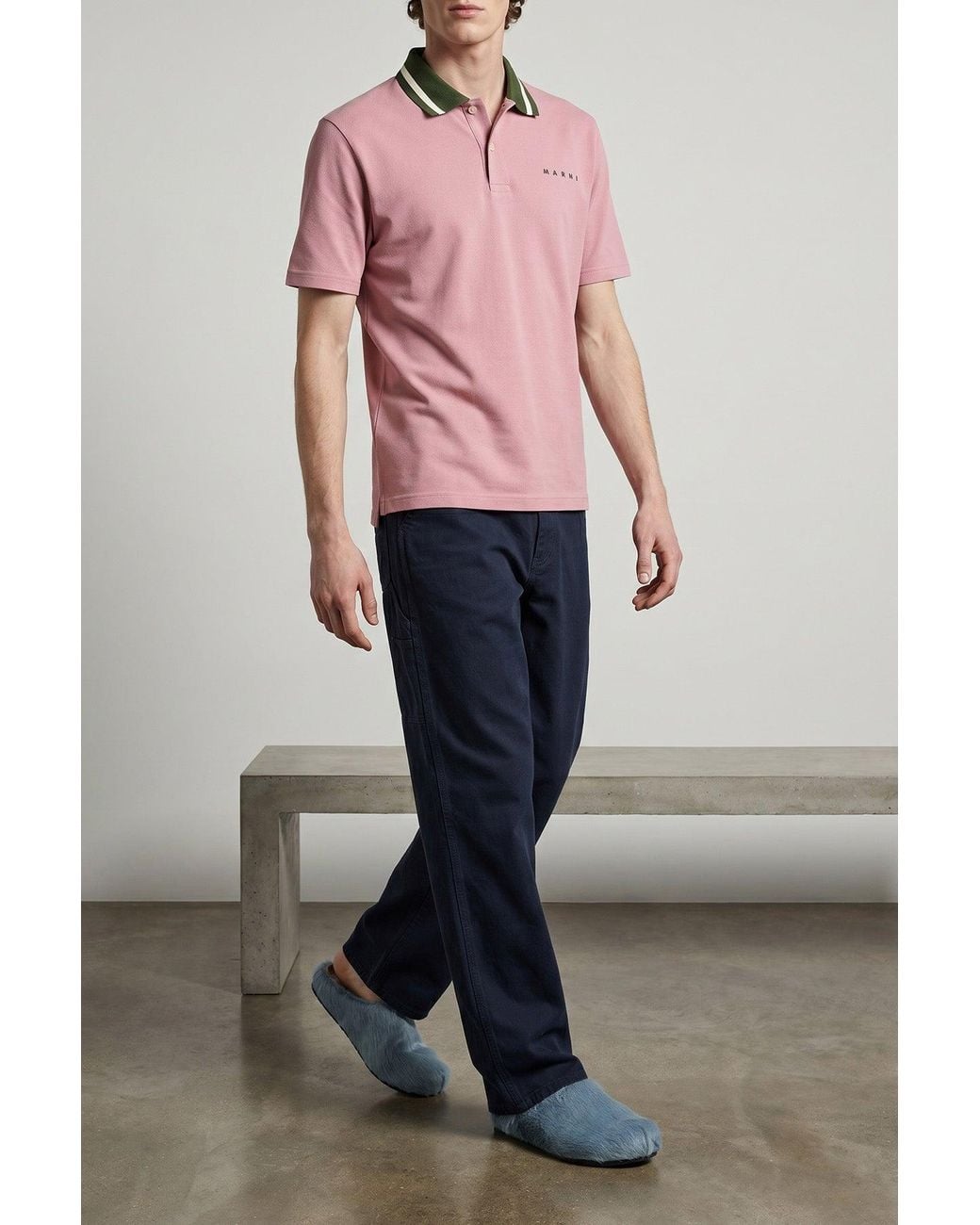 Carhartt Blue Trousers With Logo Patch for men