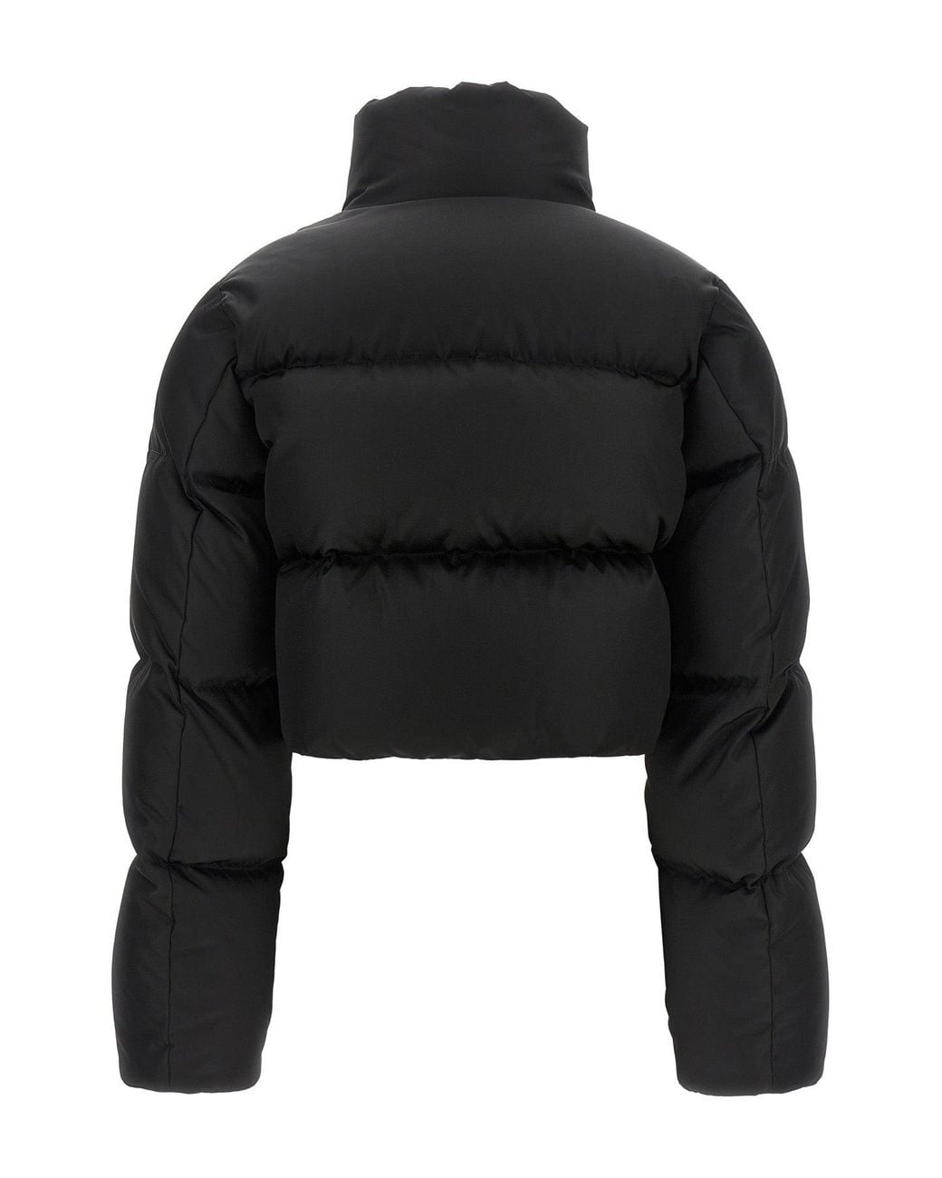 Prada Black Cropped Re-Nylon Puffer Jacket