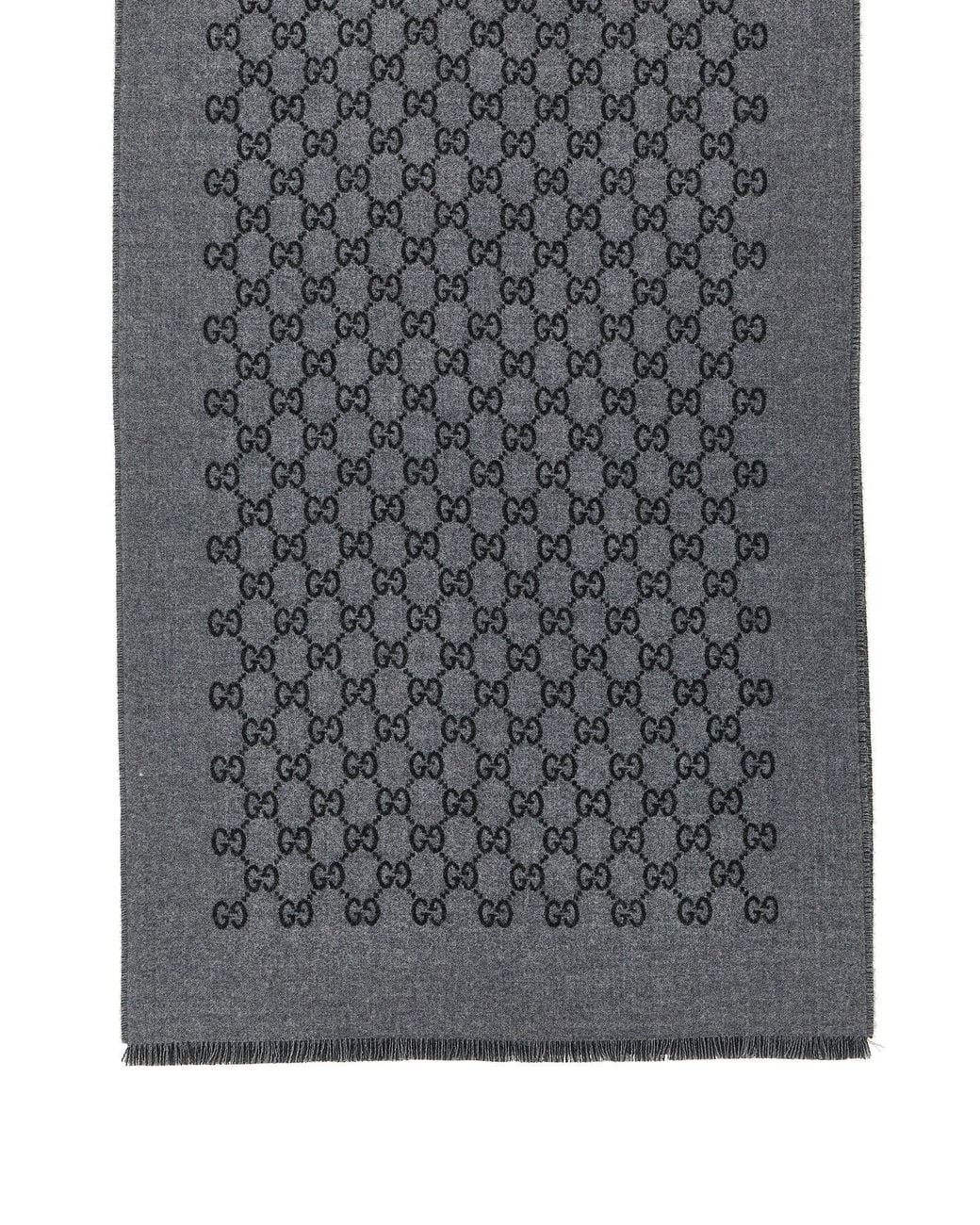 Sciarpa Jacquard 'Gg' di Gucci in Gray da Uomo