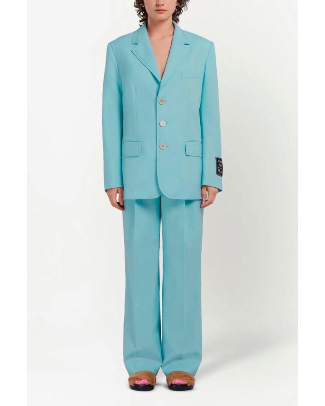 Marni Blue 'Single-Breasted' Blazer