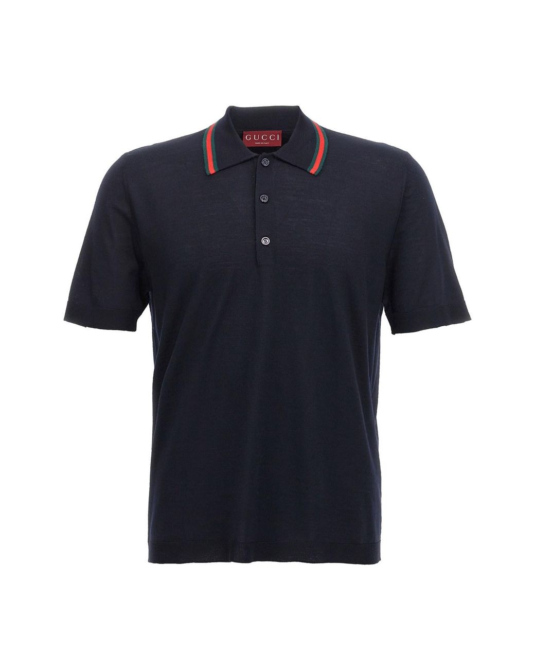 Gucci Blue Web Ribbon Polo Shirt for men