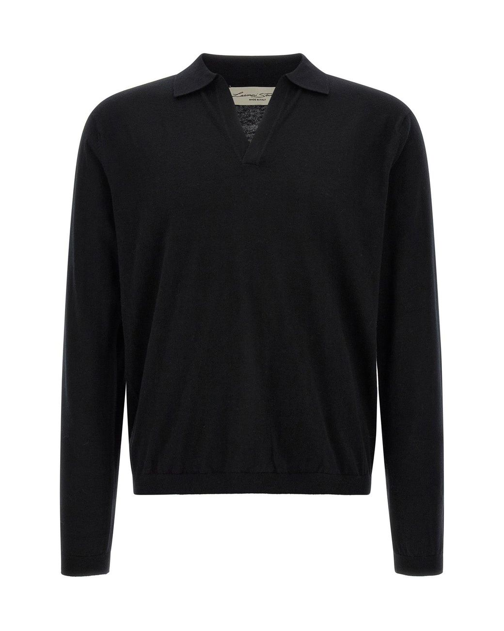 LARMERI STUDIO Black The 'Touch' Polo Shirt for men