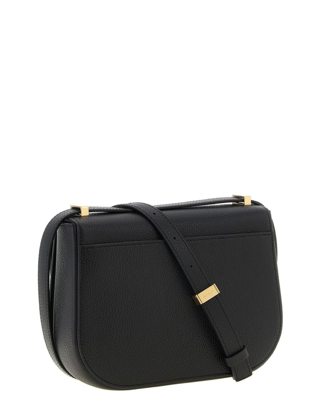 Ferragamo Black North-South Double Gancini Crossbody Bag