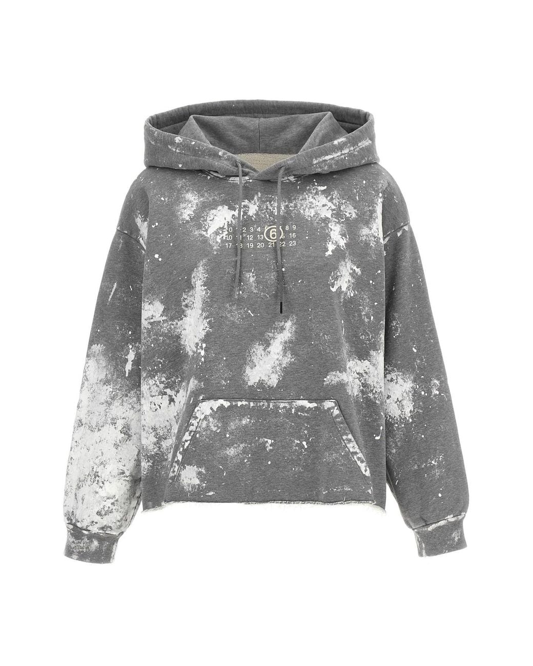 MM6 by Maison Margiela Gray 'numeric Signature Mm6' Hoodie