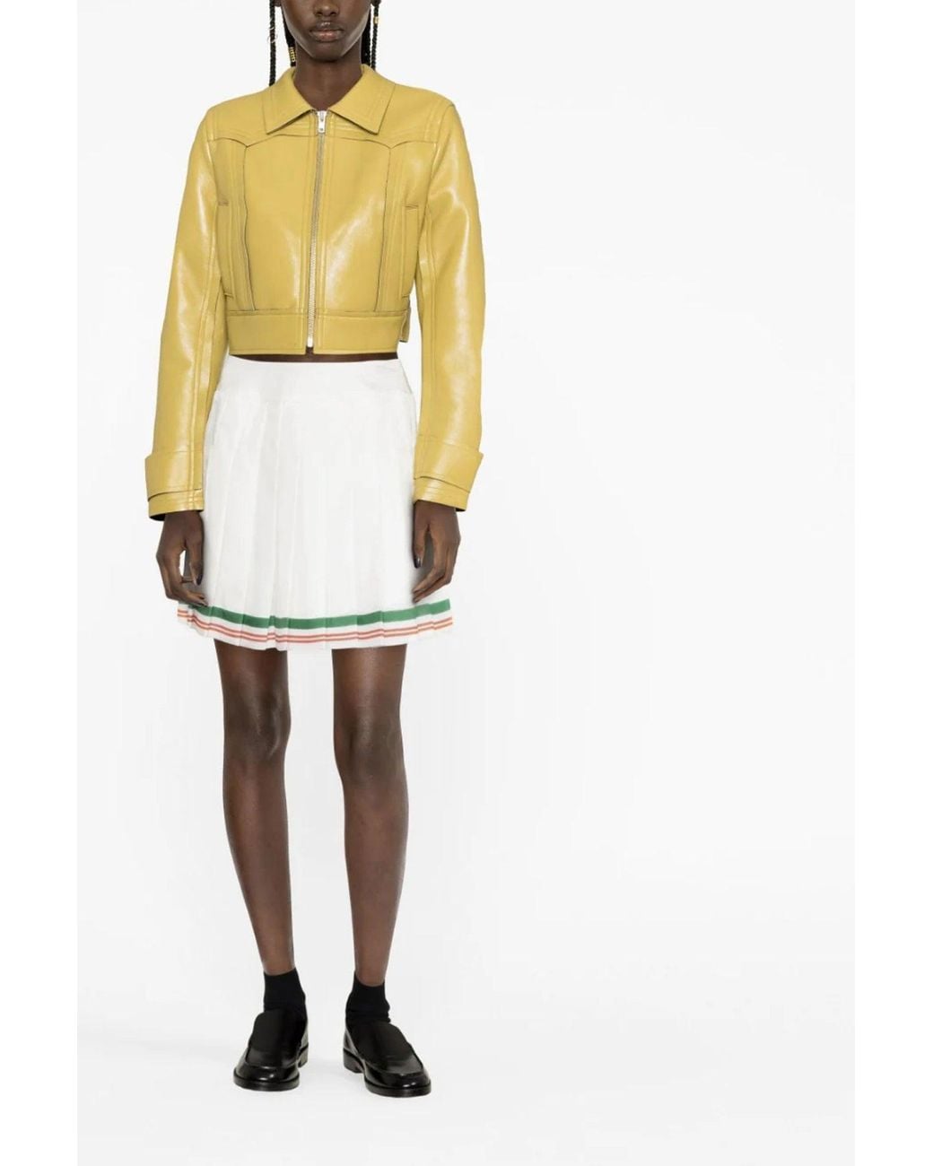 Casablanca White 'Casa Way' Mini Skirt