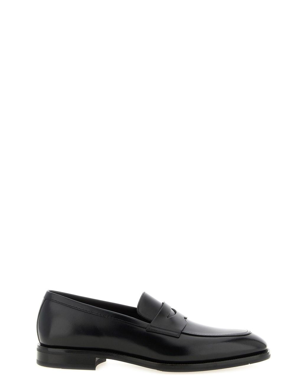 Santoni Black 'gregor' Loafers for men