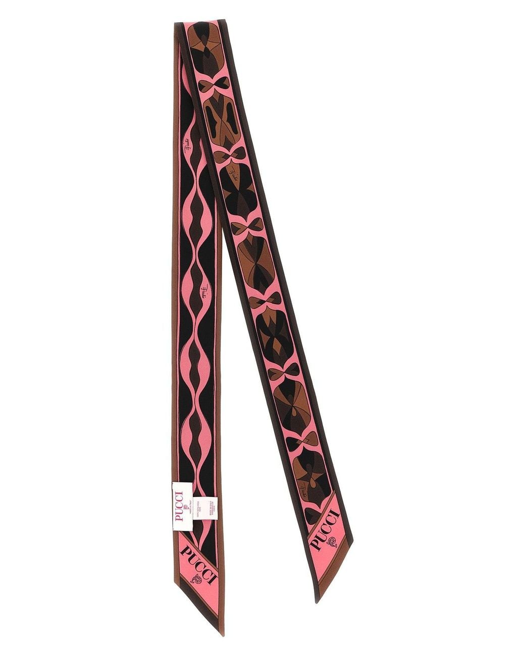 Emilio Pucci Red Mixed Print Silk Bandeau