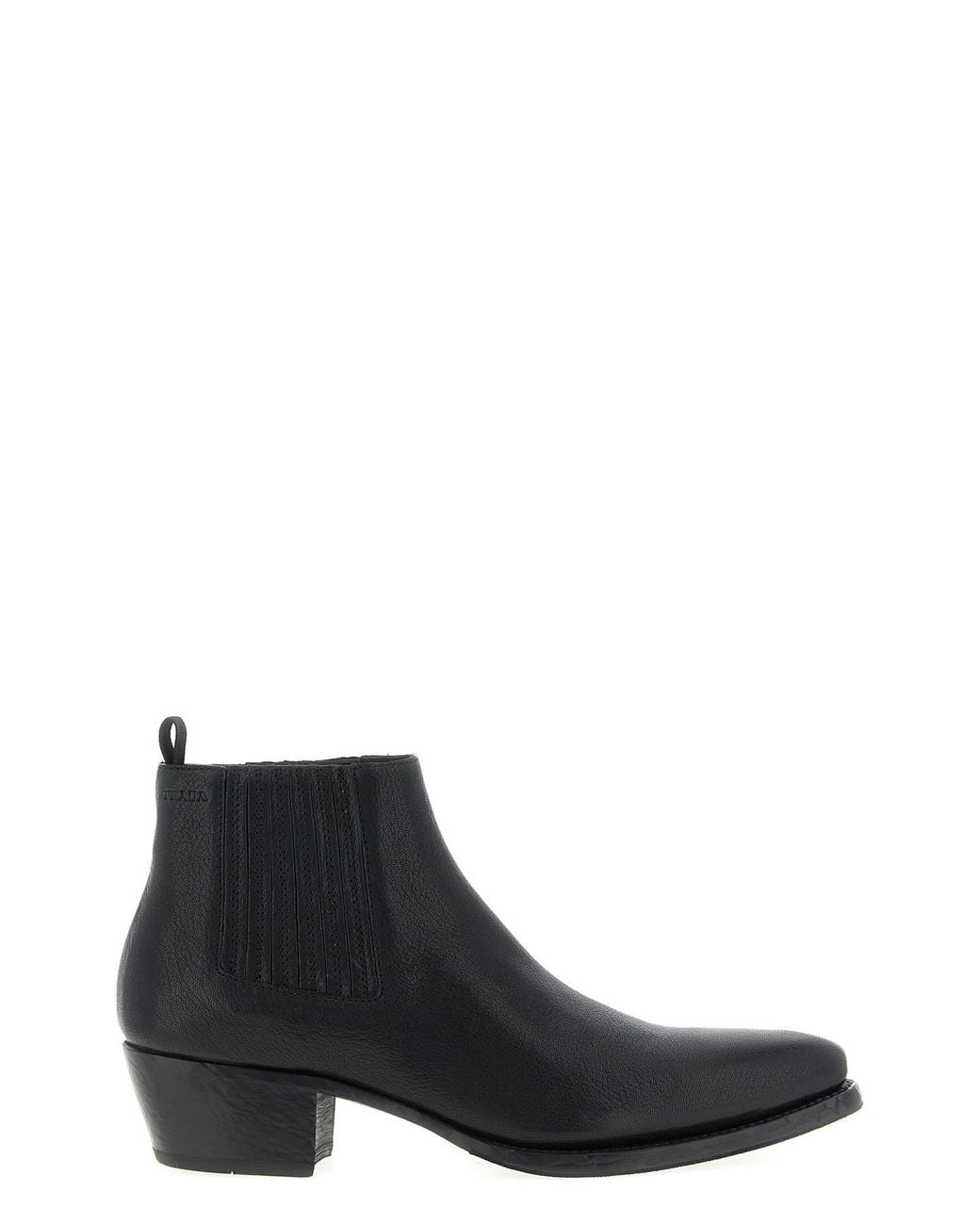 Prada Black Chelsea Ankle Boots for men