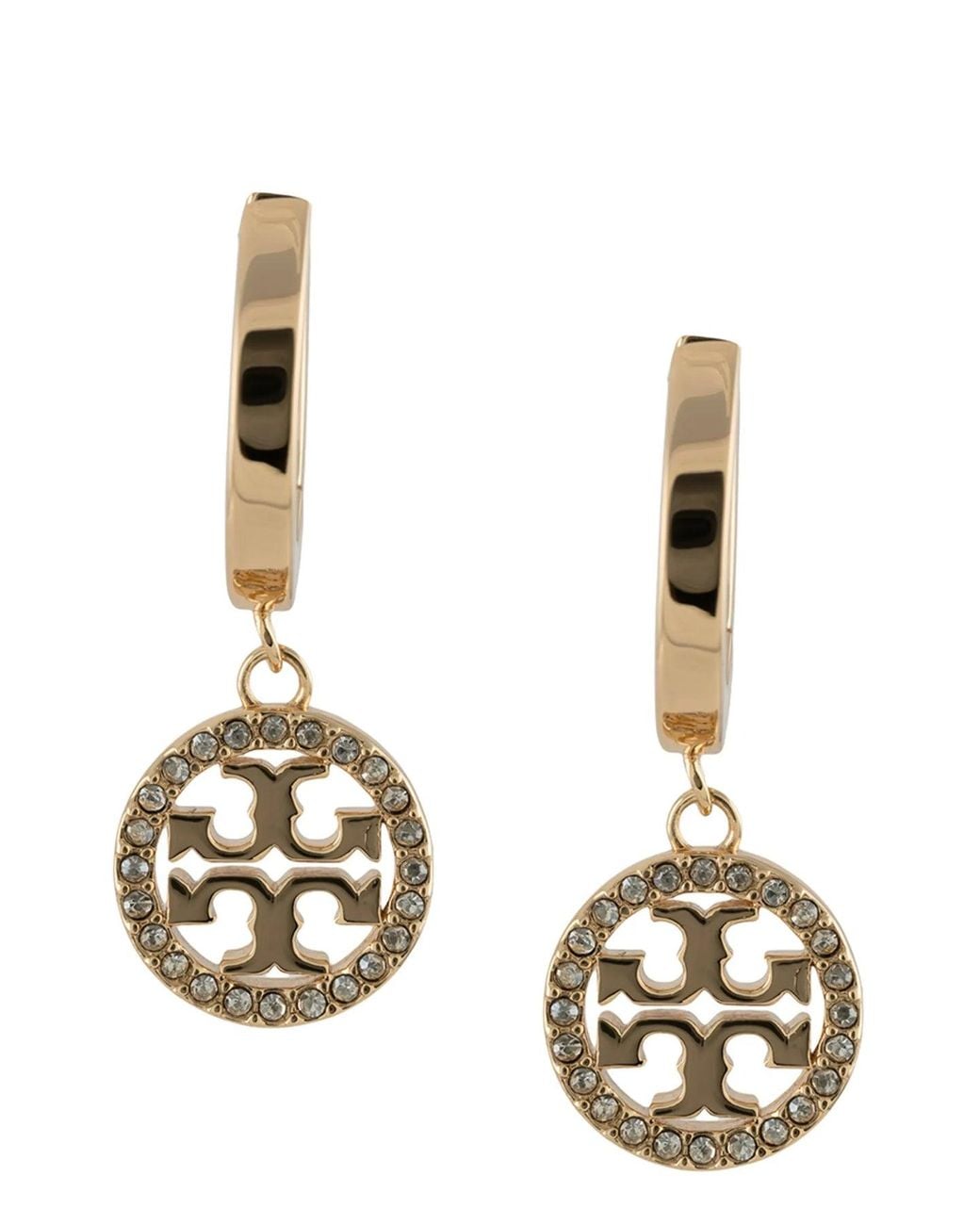 Tory Burch Metallic Miller Pavé Drop Earrings
