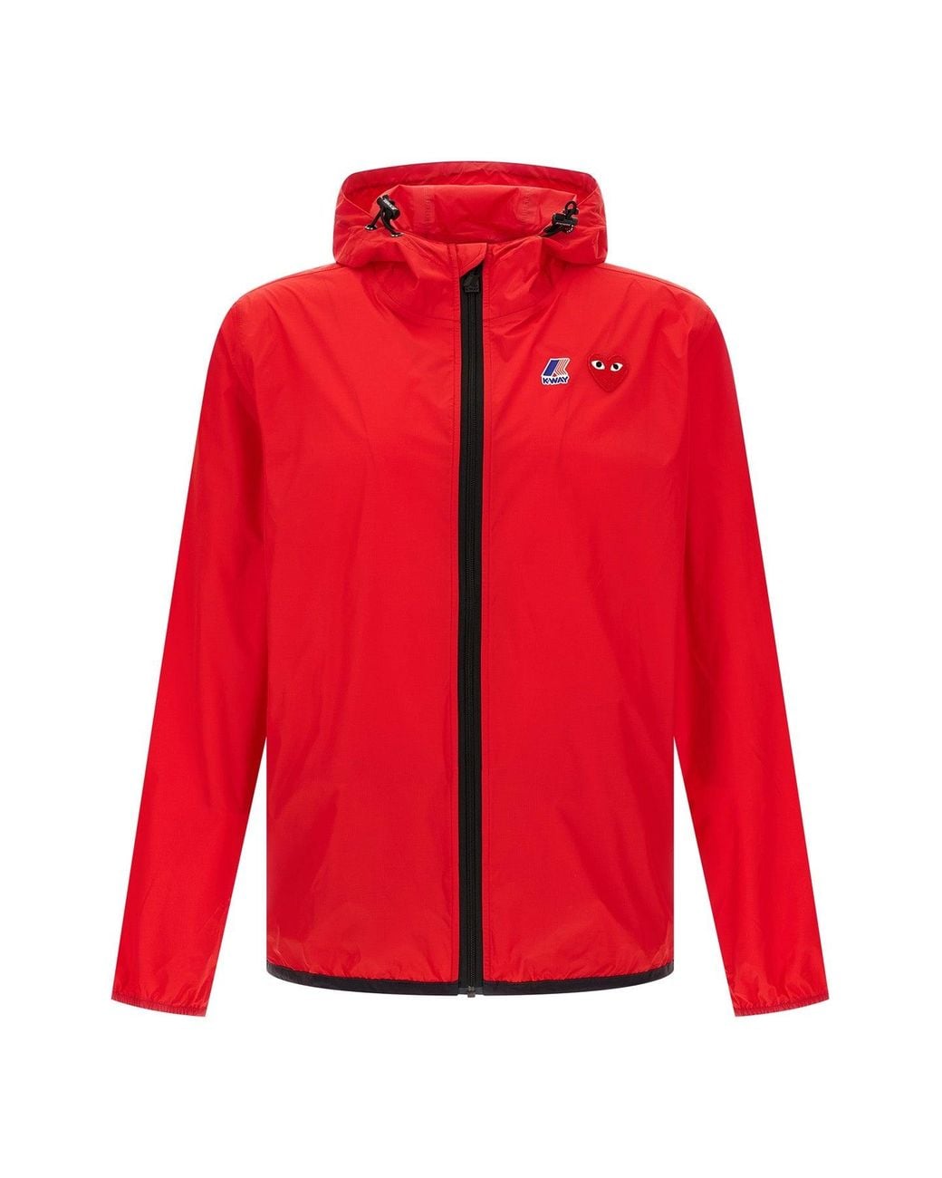COMME DES GARÇONS PLAY Red Jacket With Logo Patch