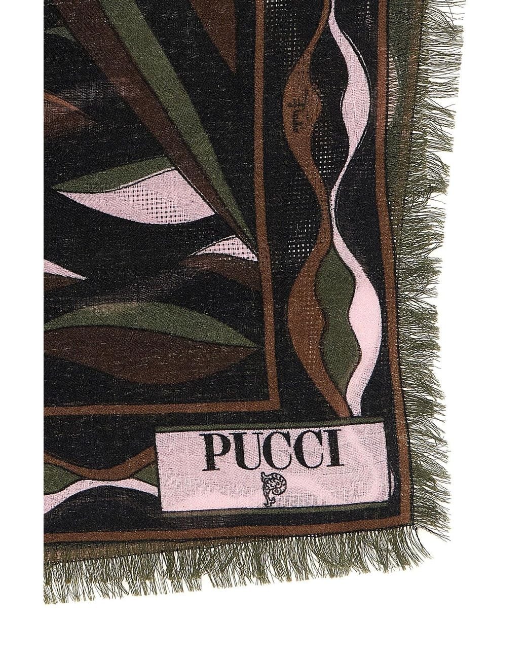 Emilio Pucci Black Pashmina 'Dune'