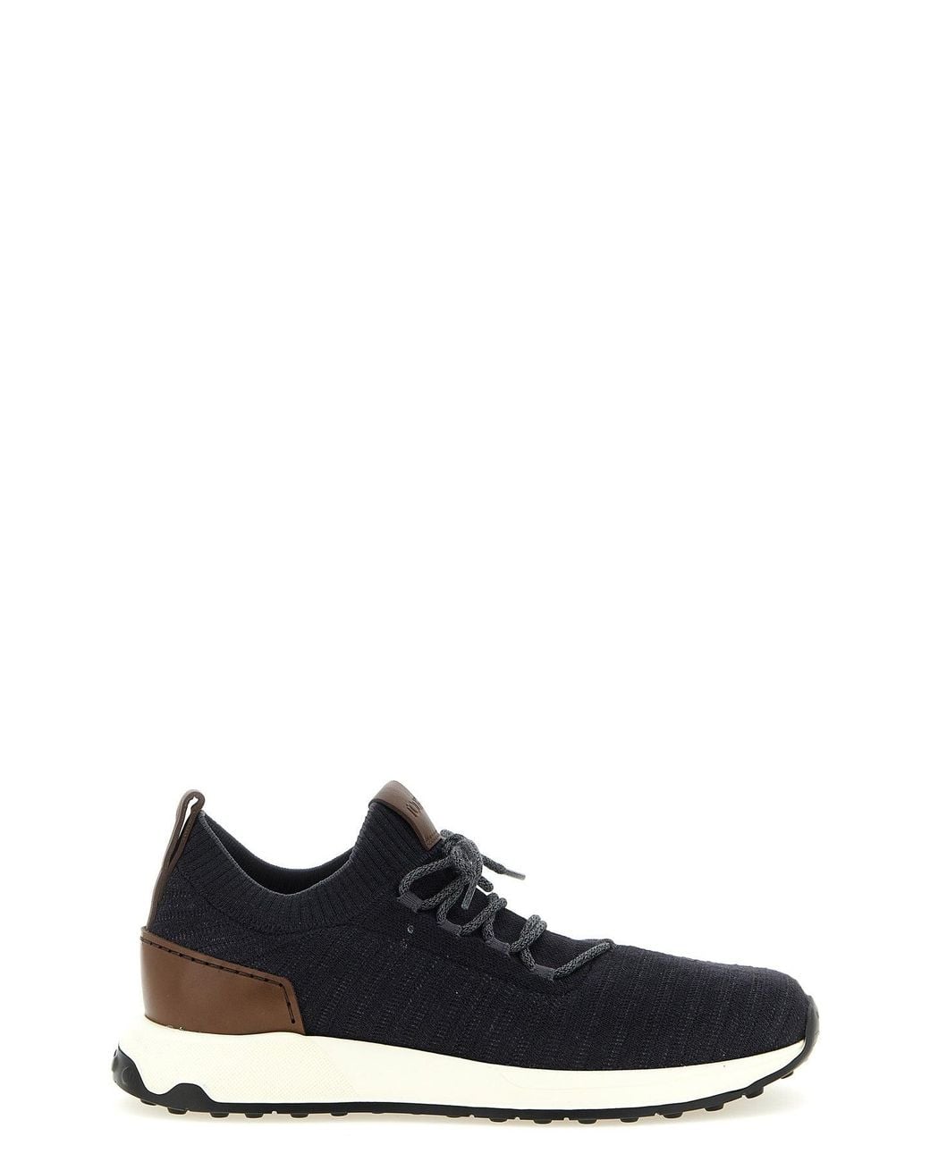 Tod's Black 'Socks' Sneaker With Leather Inserts for men
