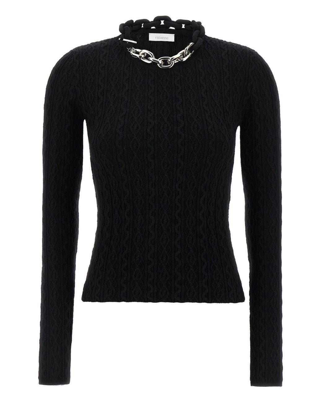 Rabanne Black Necklace Sweater