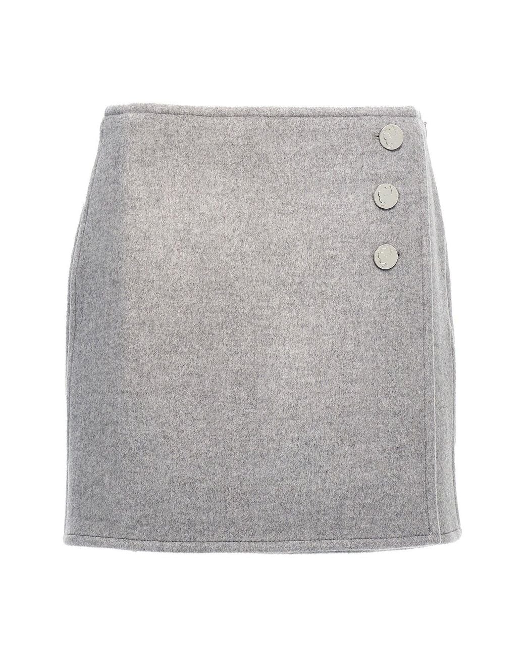 Tory Burch Gray Skirt 'T Monogram Mini Skirt'