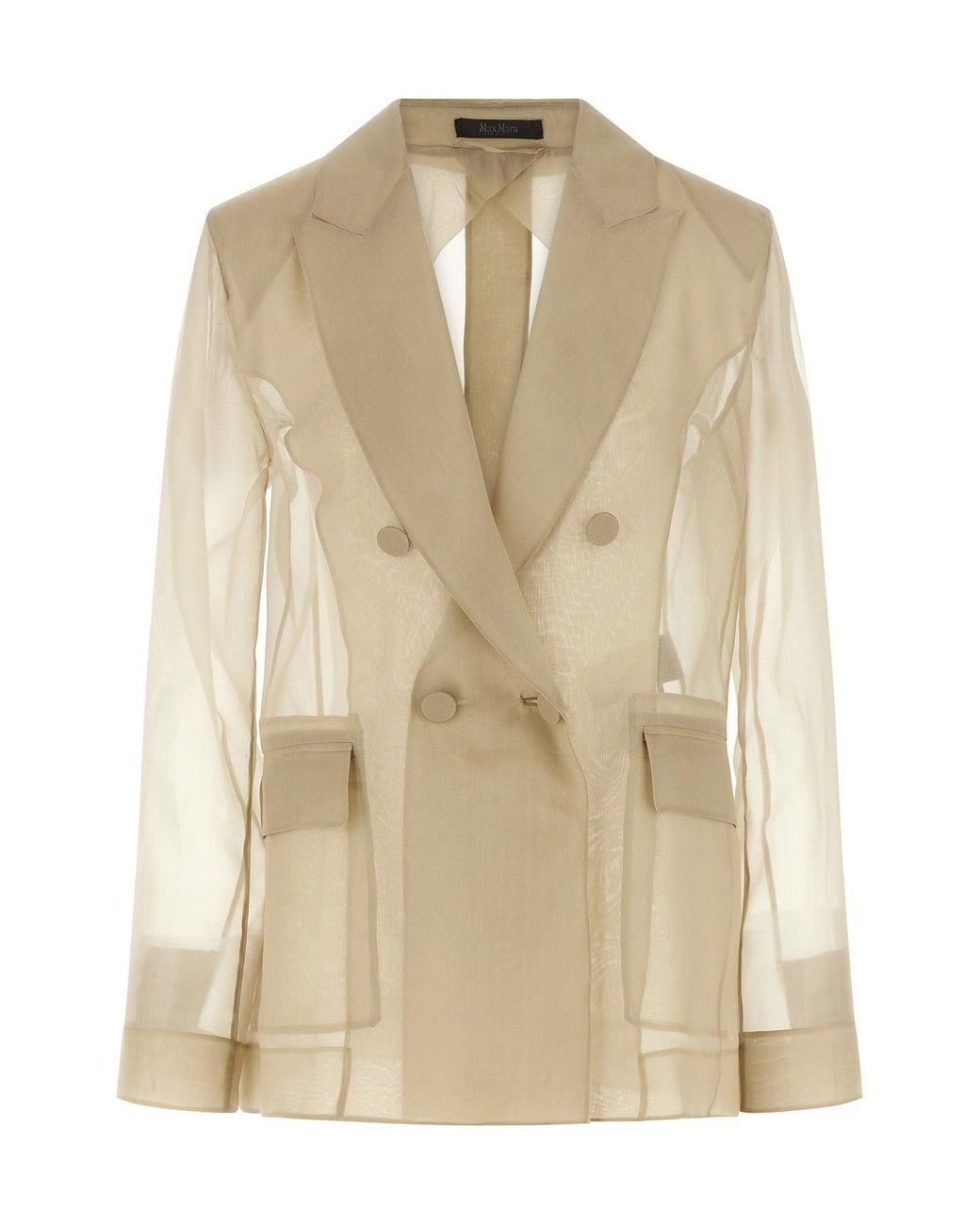Max Mara Natural Blazer 'Mxeslogan'