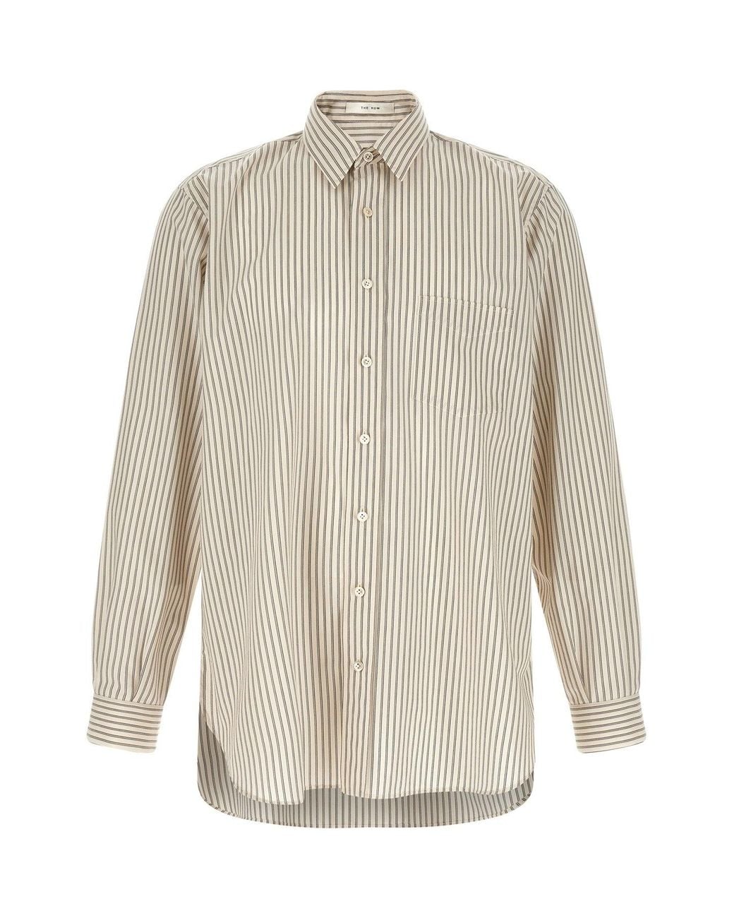 The Row White Cotton Kardiff Shirt for men