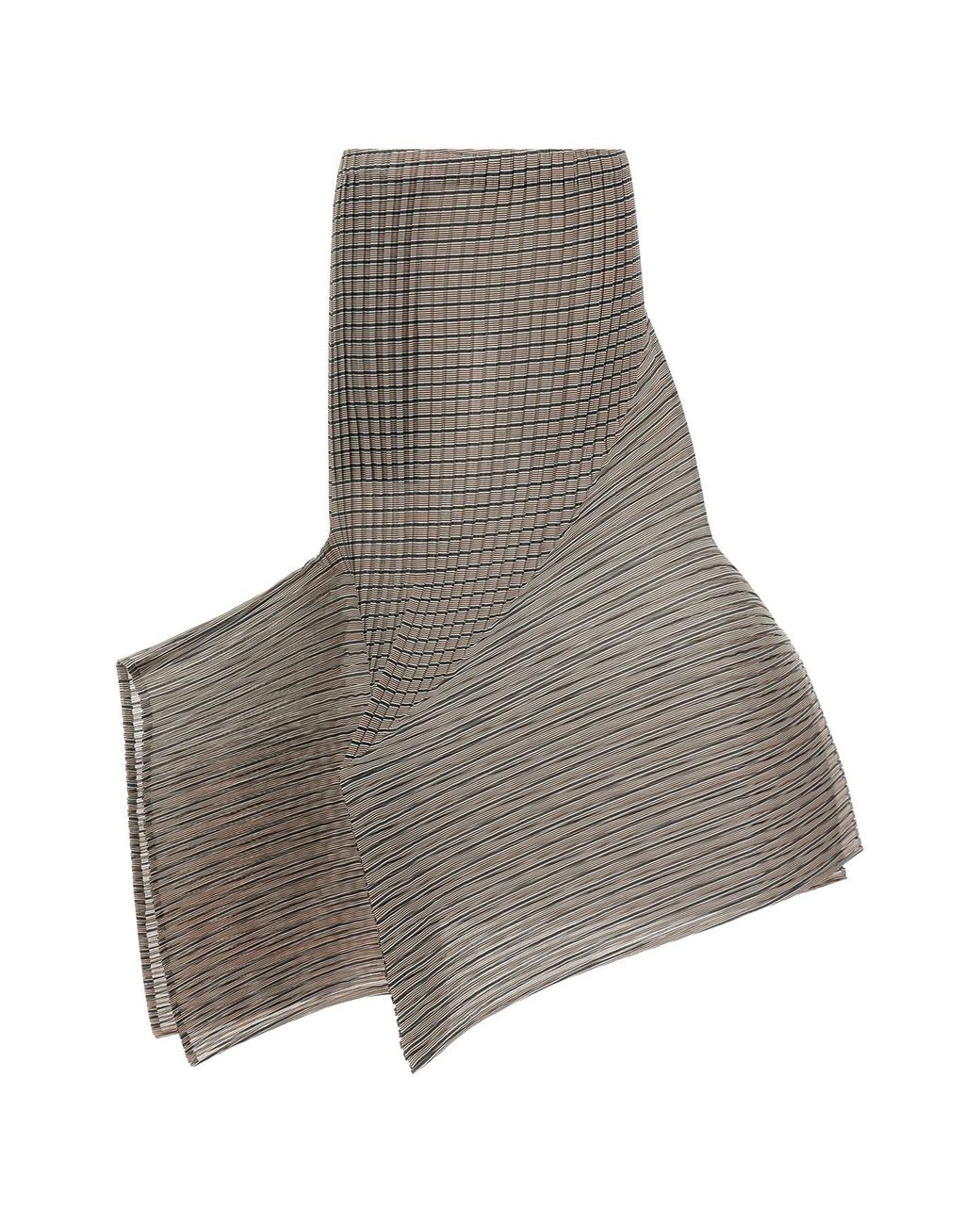 Issey Miyake Gray 'generic Stripes (machine Pleats)' Skirt