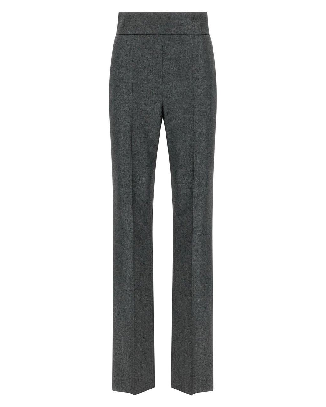 Valentino Garavani Gray Textured Silk Wool Trousers