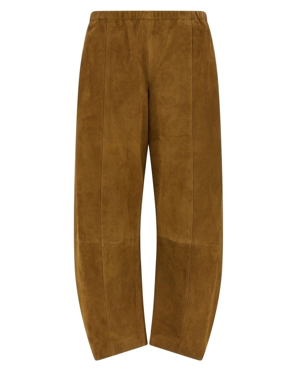 Khaite Natural Clover Lambskin Leather Trousers