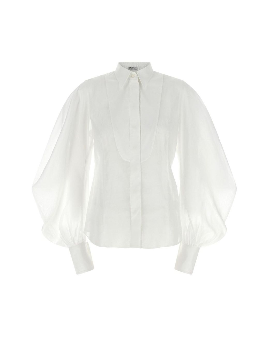 Brunello Cucinelli White Organza Shirt