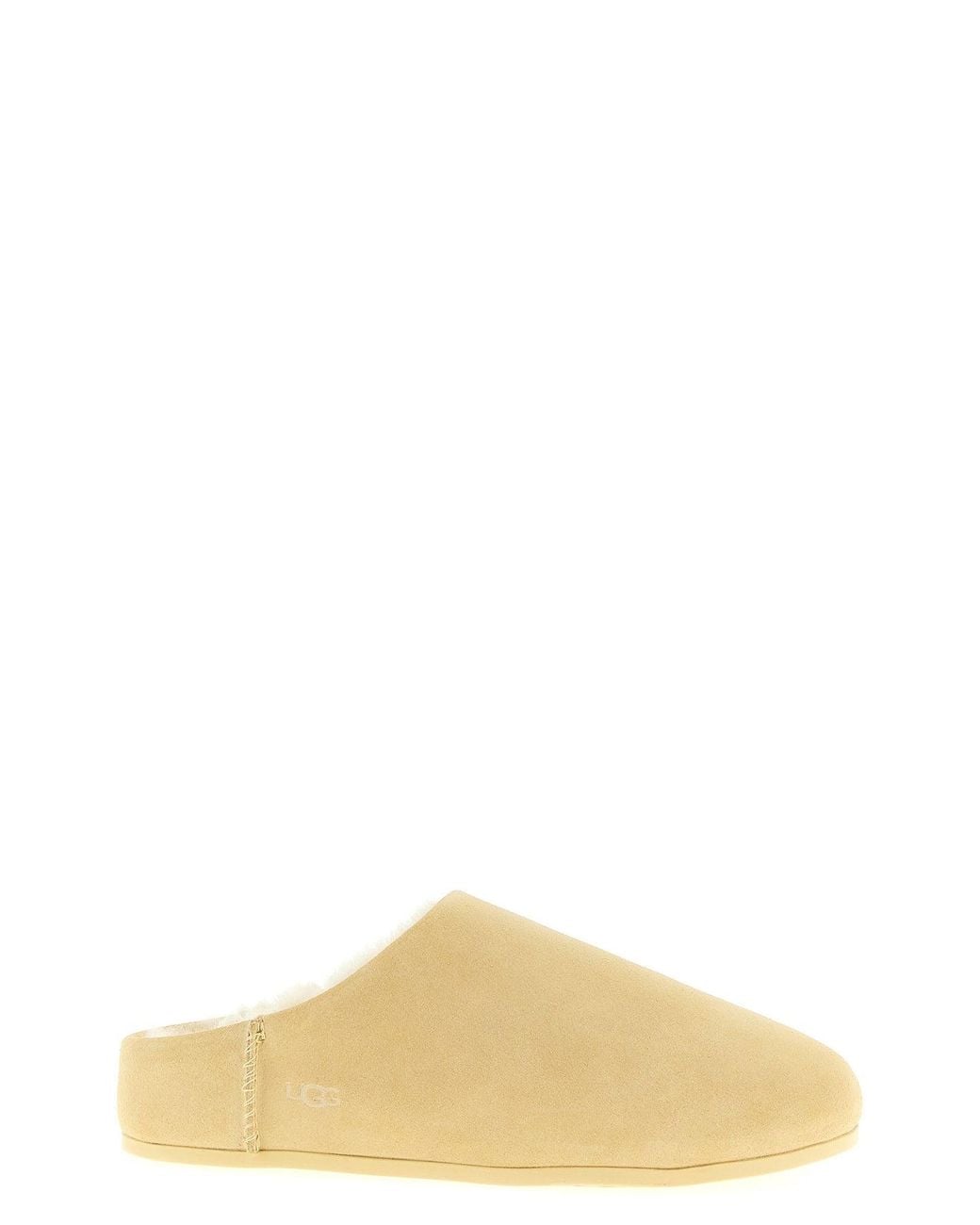 Ugg Natural Flat Shoes 'Elea Slip-On'