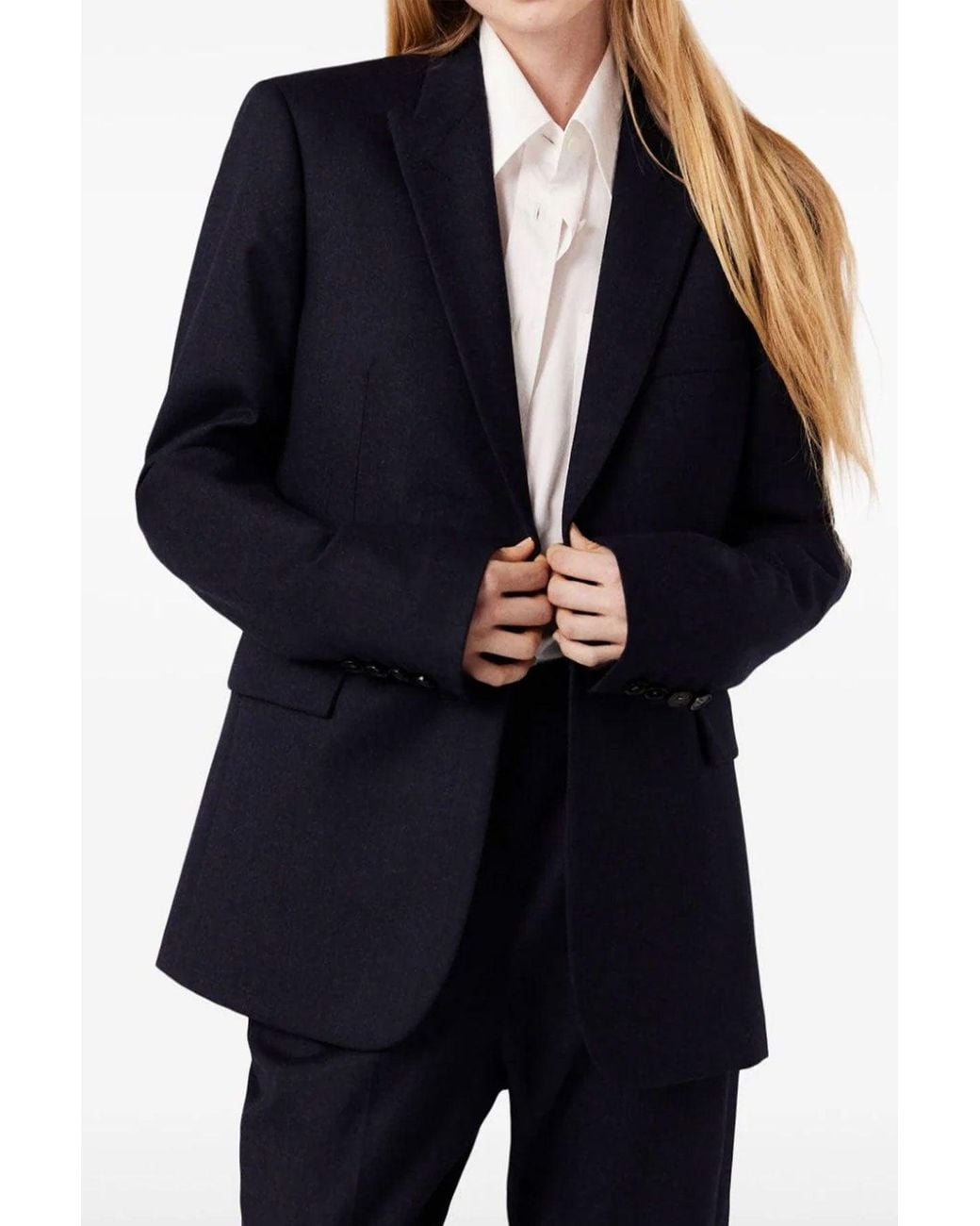 Stella McCartney Blue 'Flannel Single Breasted' Blazer