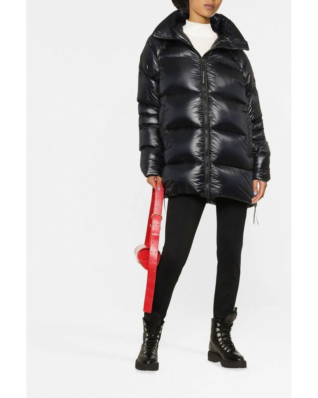 Canada Goose Black Puffer Jacket With Signature Disc Patch