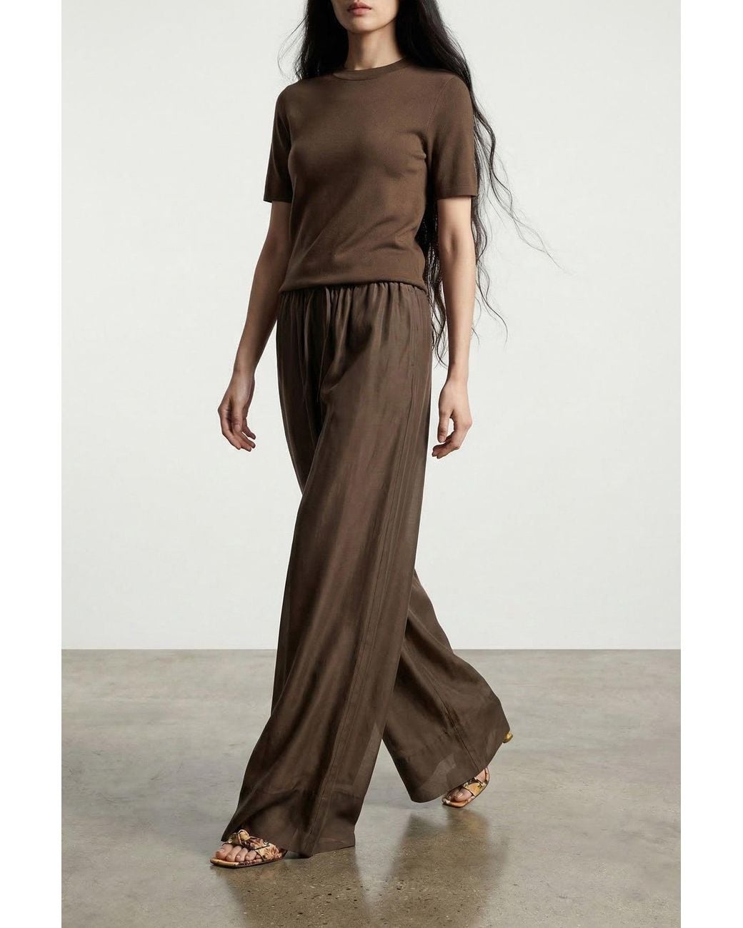 Entire studios Brown Fine Knit T-Shirt