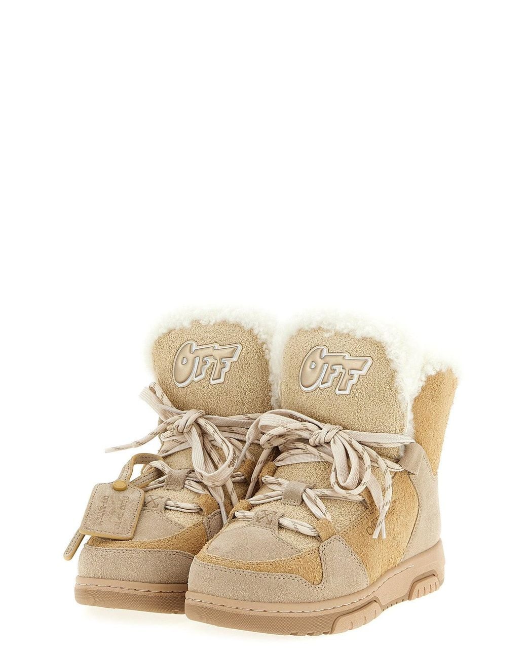 Off-White c/o Virgil Abloh Natural 'Winter Boot' Ankle Boots
