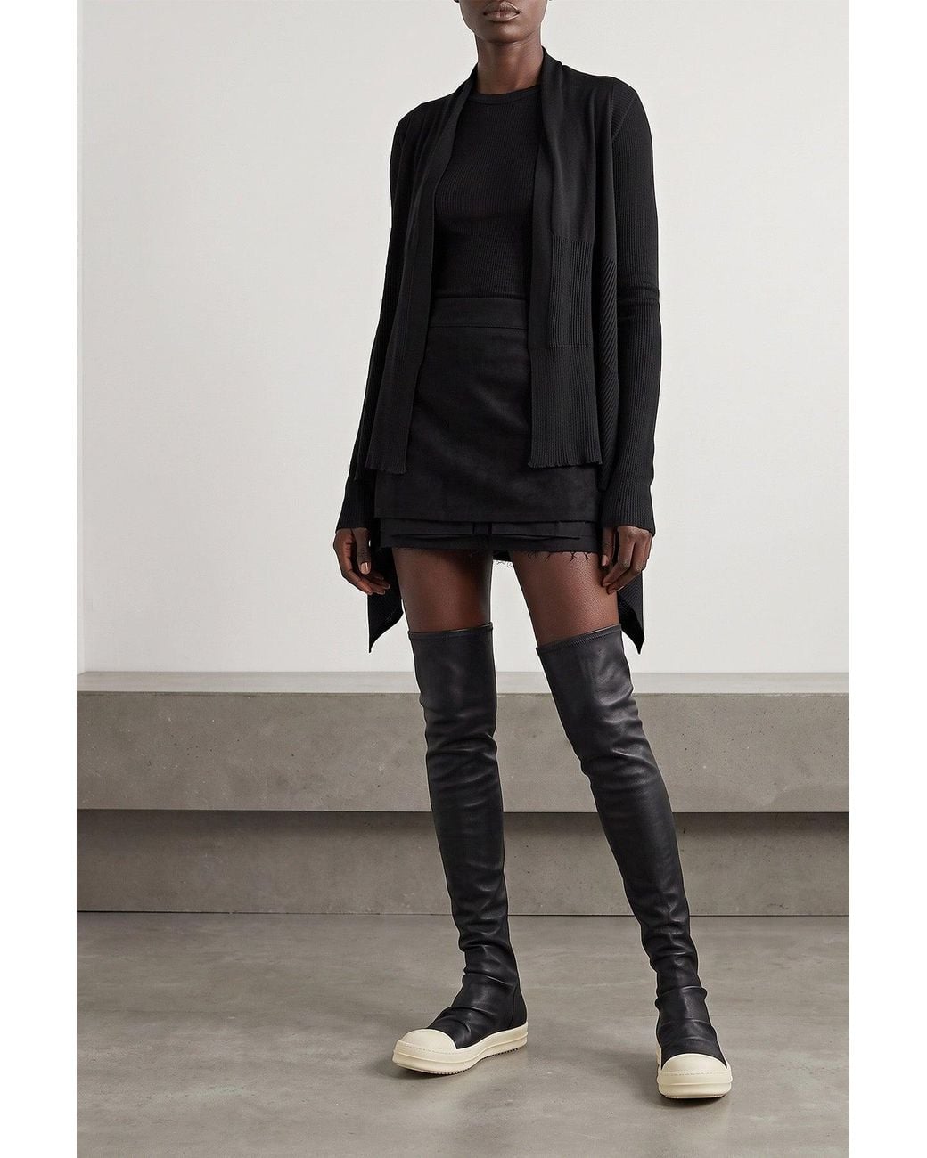 Rick Owens Black Mini Skirt