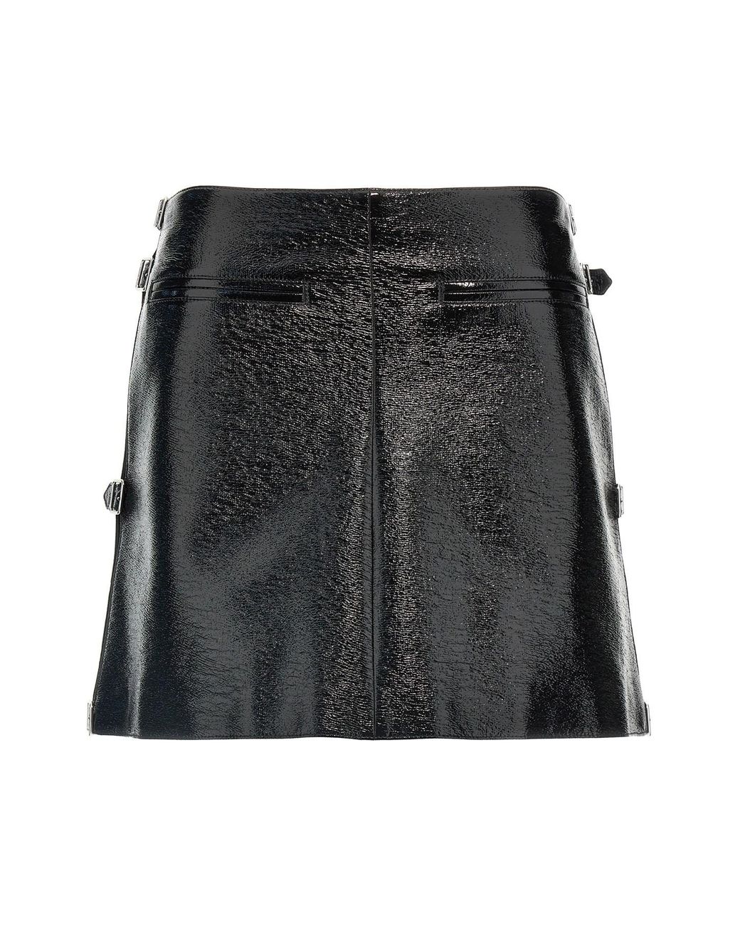 Courreges Black 'mini Multi Sangle Vinyl' Skirt