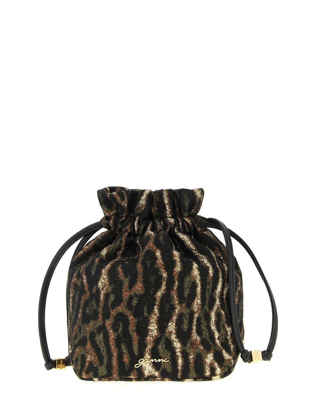 Ganni Black 'metallic Bou Bucket' Pouch