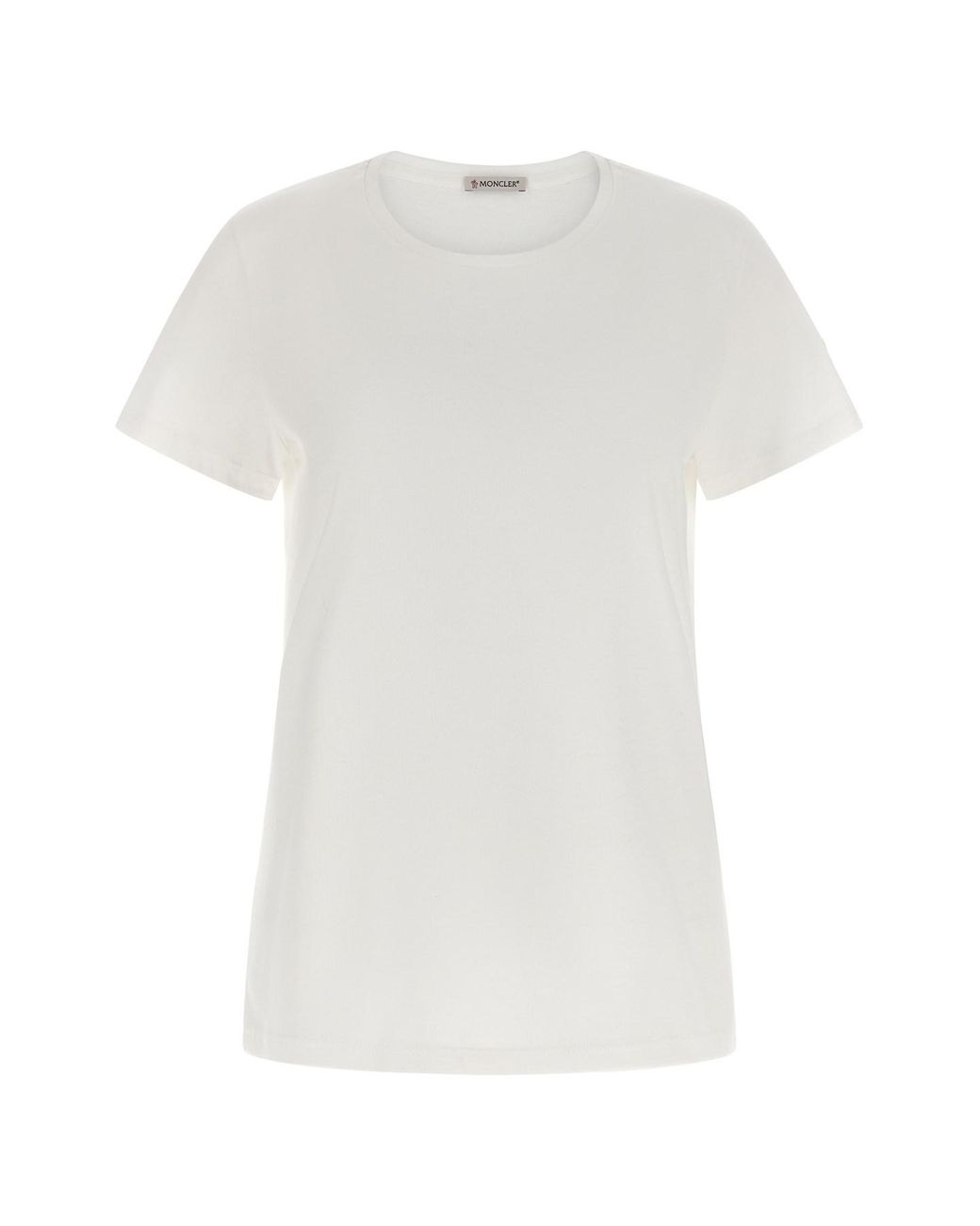 Moncler White Logo Patch T-shirt