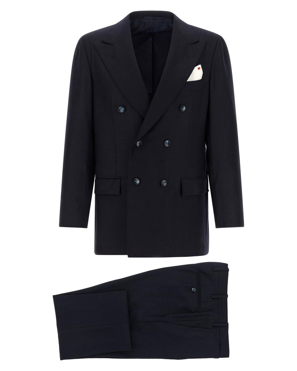 Kiton Blue Virgin Wool And Cashmere Dress for men