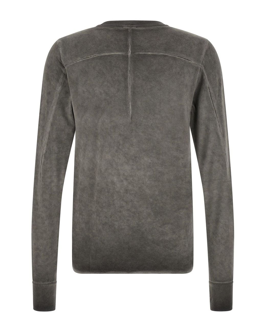 Thom Krom Gray Long-Sleeve T-Shirt With Thumbholes for men