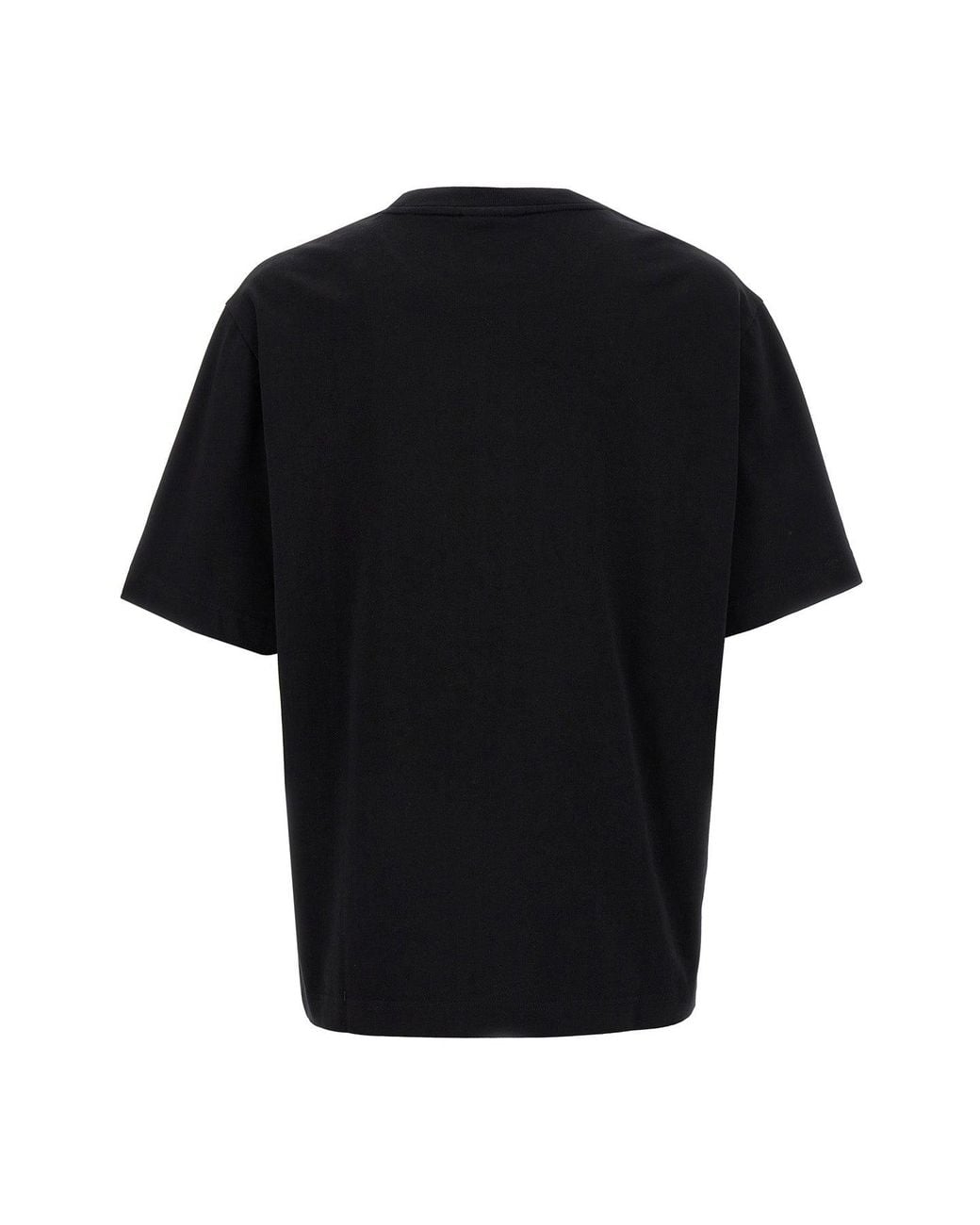 Maison Kitsuné Black T-Shirt 'Maison Kitsune Embroidery Oversize' for men