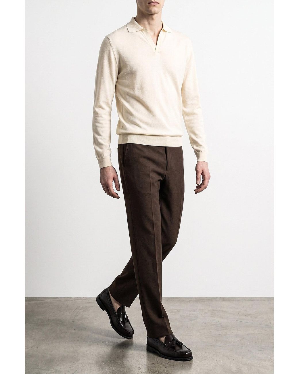 LARMERI STUDIO White The 'Touch' Polo for men