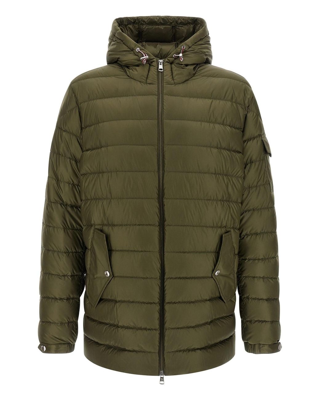 Moncler Green Oahu Hooded Short Down Parka Jacket for men
