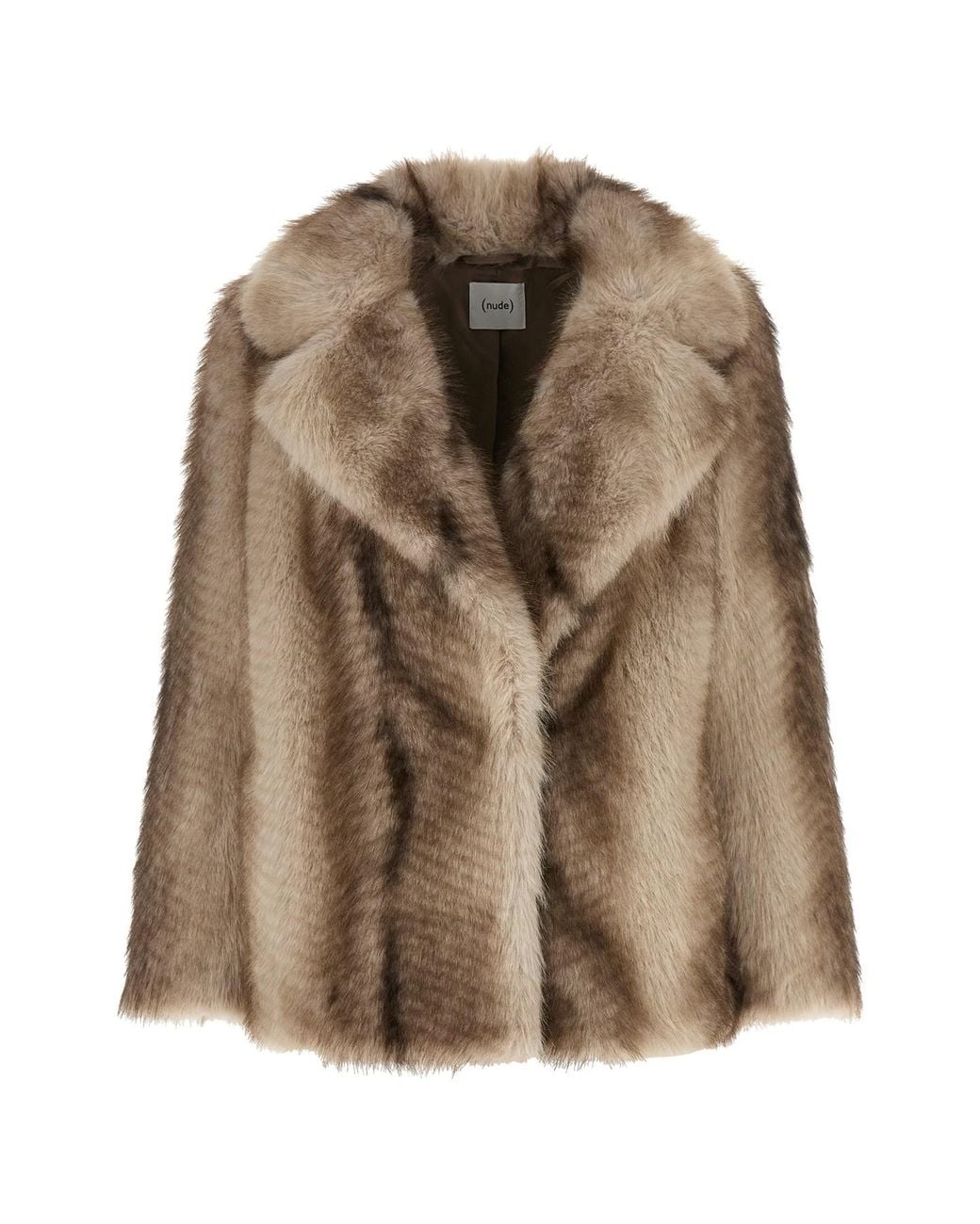 Nude Brown Faux Fur Jacket