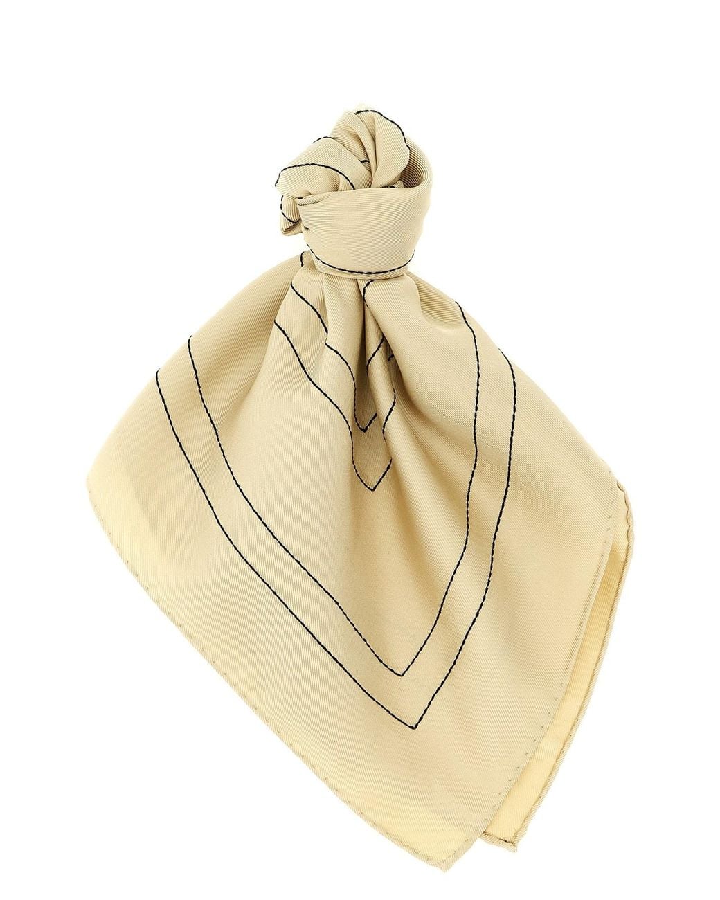Totême Metallic 'monogram' Embroidered Scarf