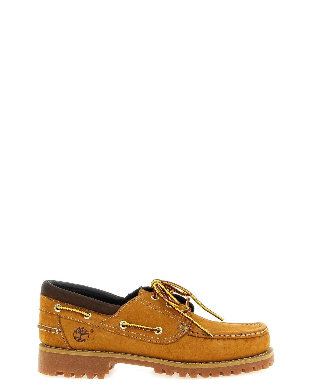 Timberland Brown 3-Eye Lug Boat Shoe for men