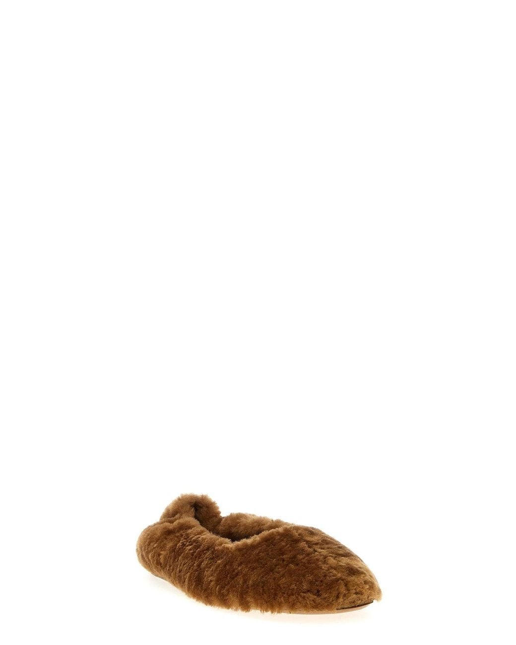 Dries Van Noten Brown Mules 'Furry Leather'