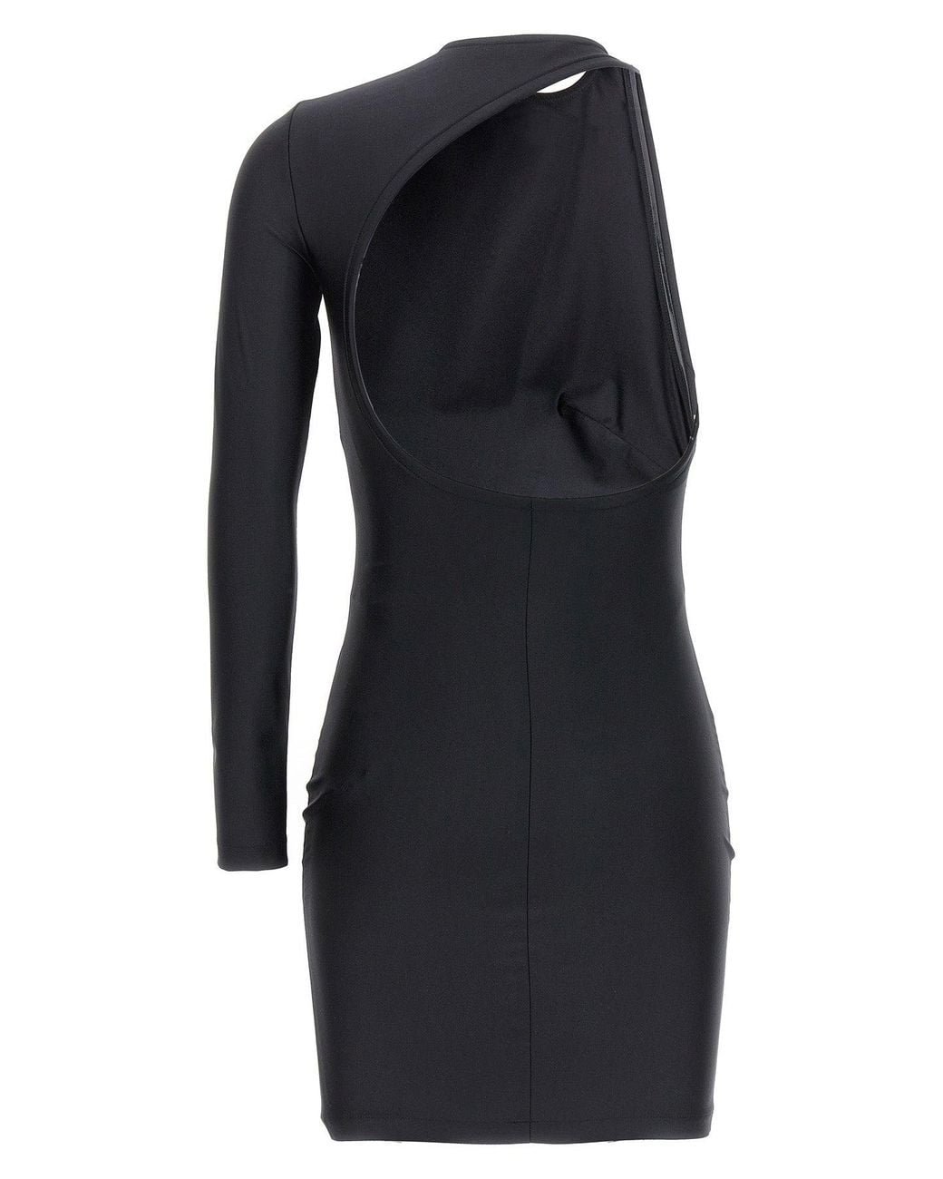 Balenciaga Black 'Cut-Out One Shoulder' Mini Dress