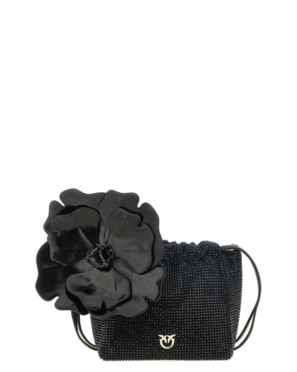 Pouch 'Flower' di Pinko in Black