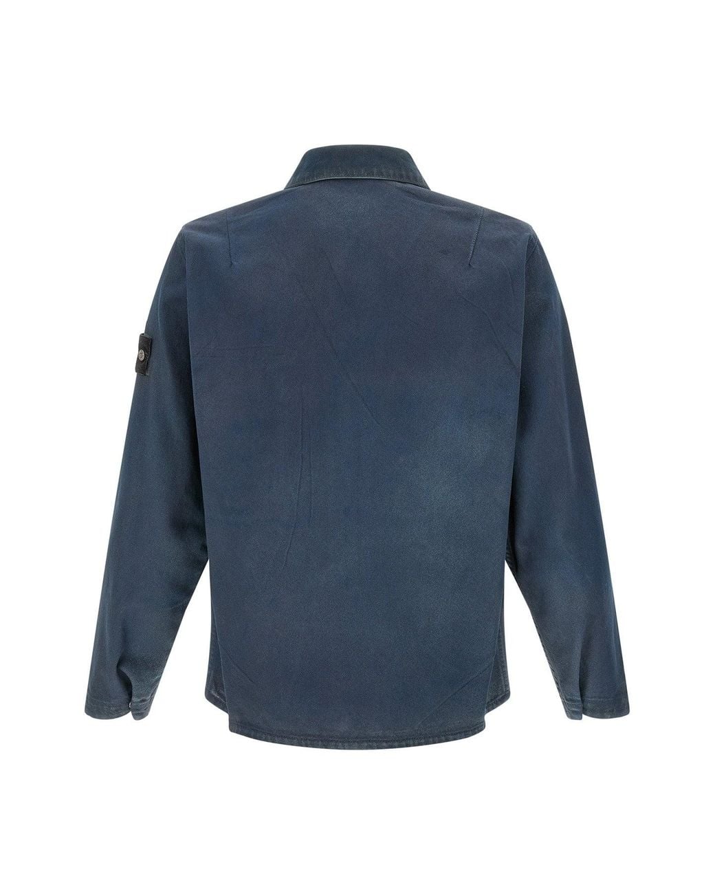 Stone Island Blue Denim Research Capsule Overshirt for men